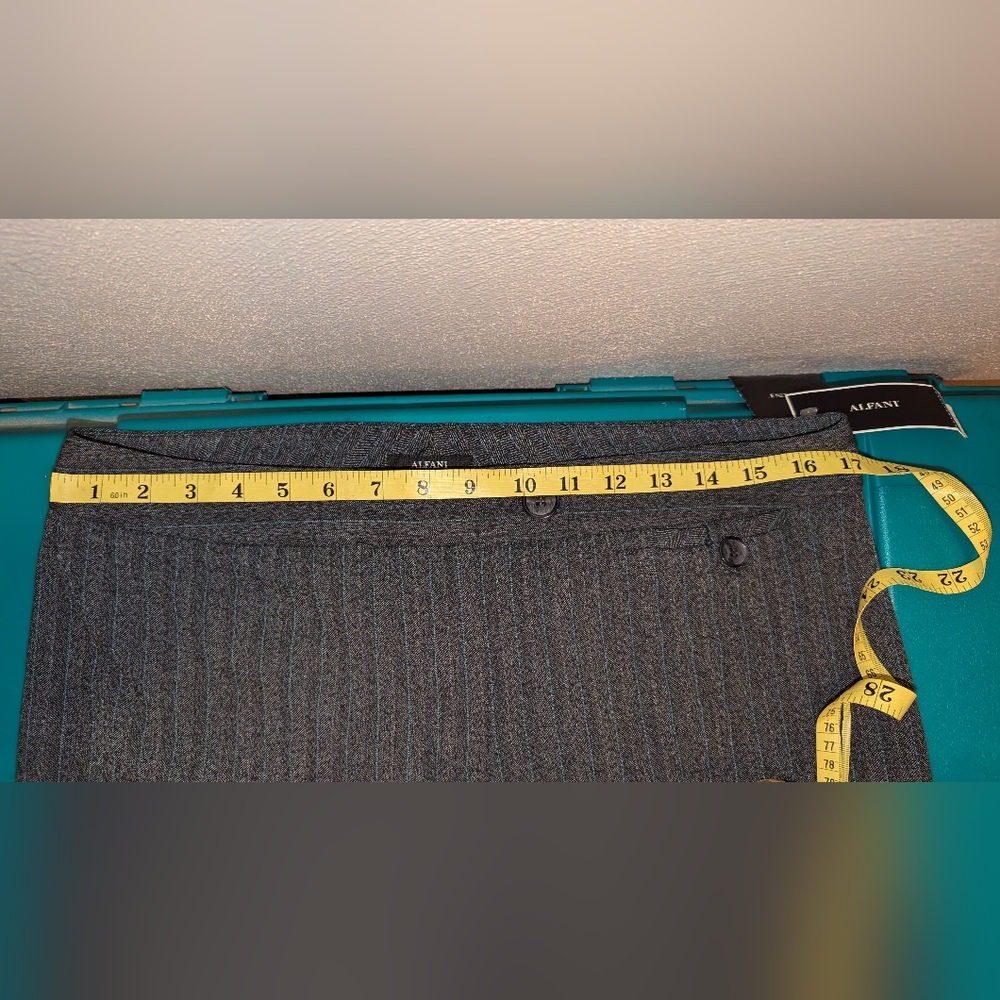 NWT Alfani Charcoal Teal NYC City Pants Size 10 - Picture 9 of 9